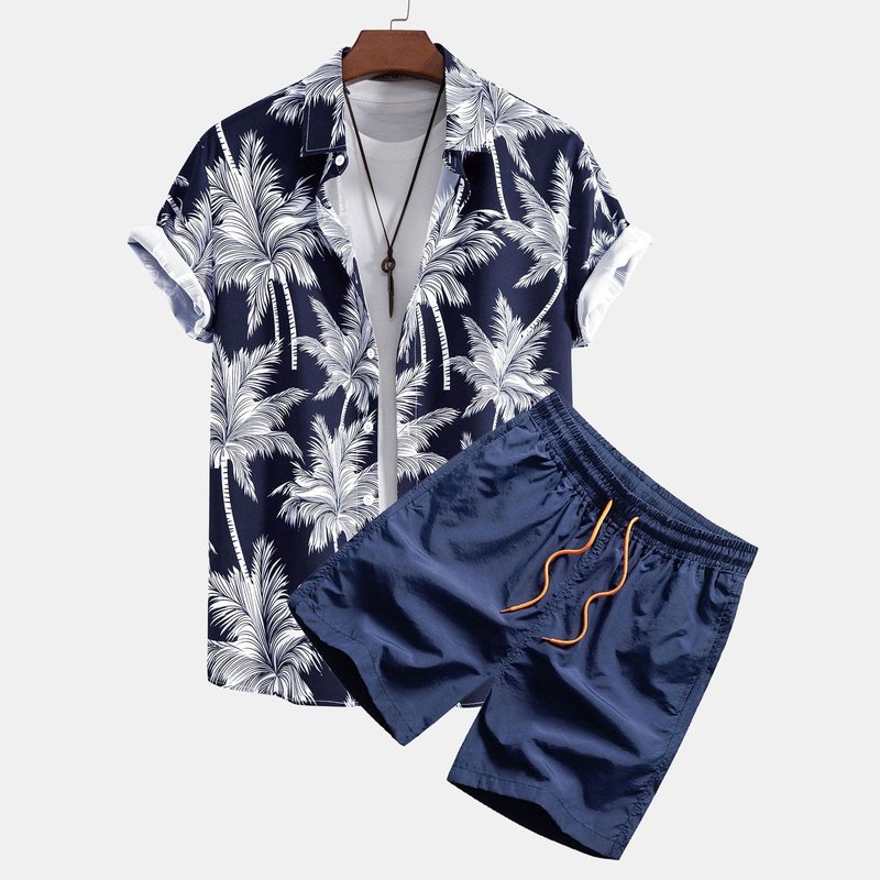 Palm Tree Print Shirt And Short