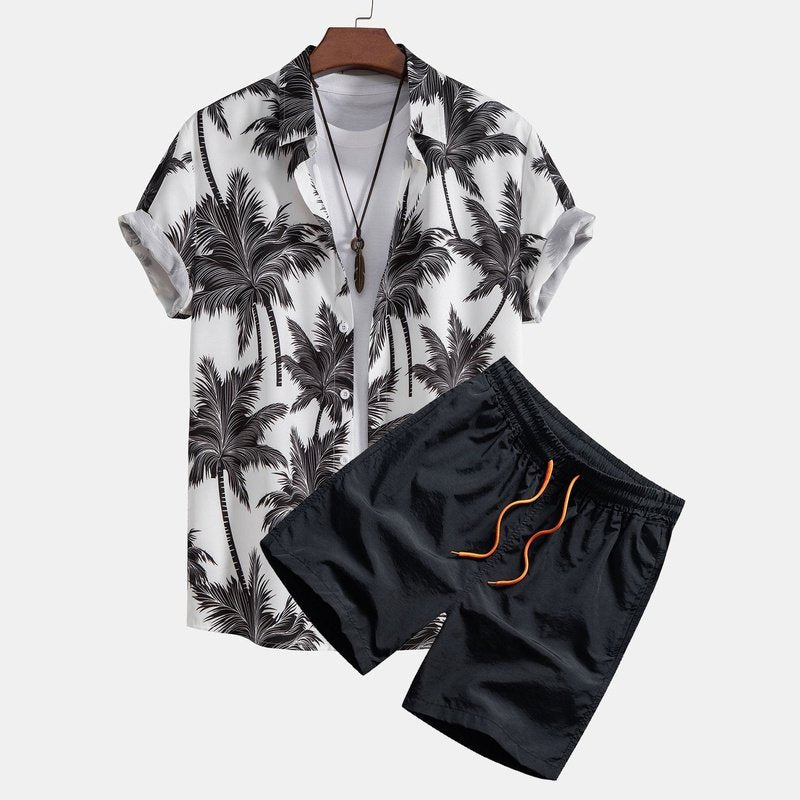 Palm Tree Print Shirt And Short
