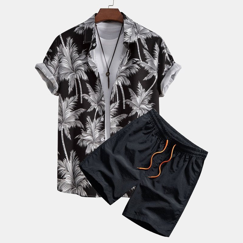 Palm Tree Print Shirt And Short