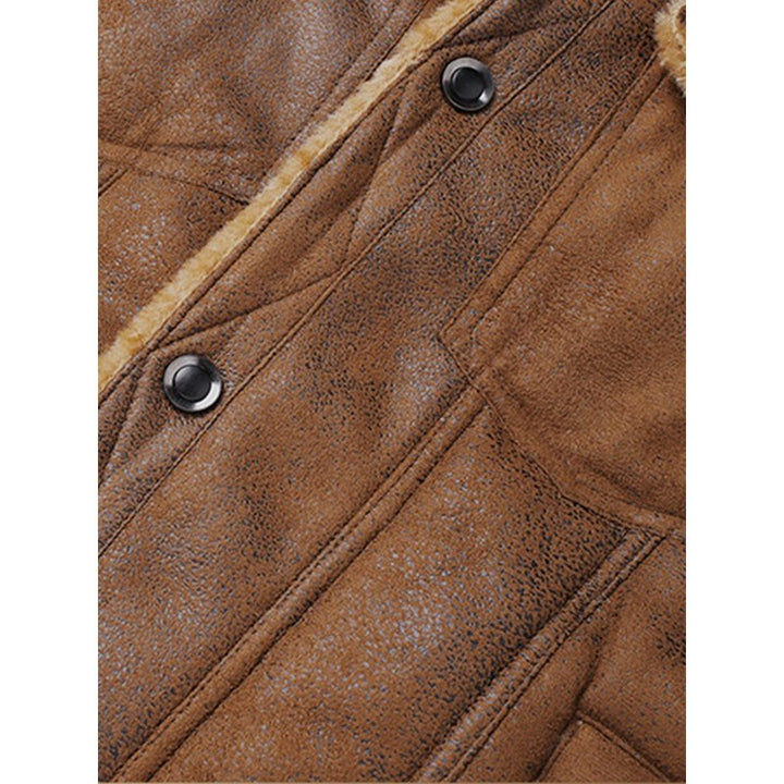 Regular Fit Faux Fur Suede Jacket