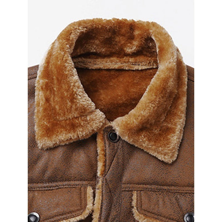 Regular Fit Faux Fur Suede Jacket
