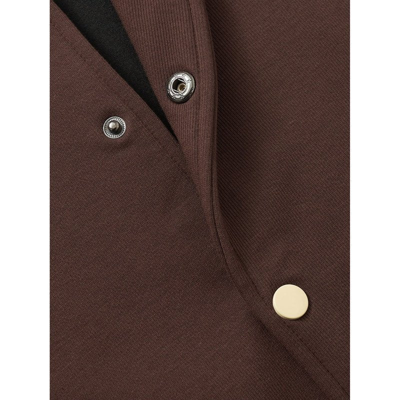 Jersey Contrast Preppy Jacket
