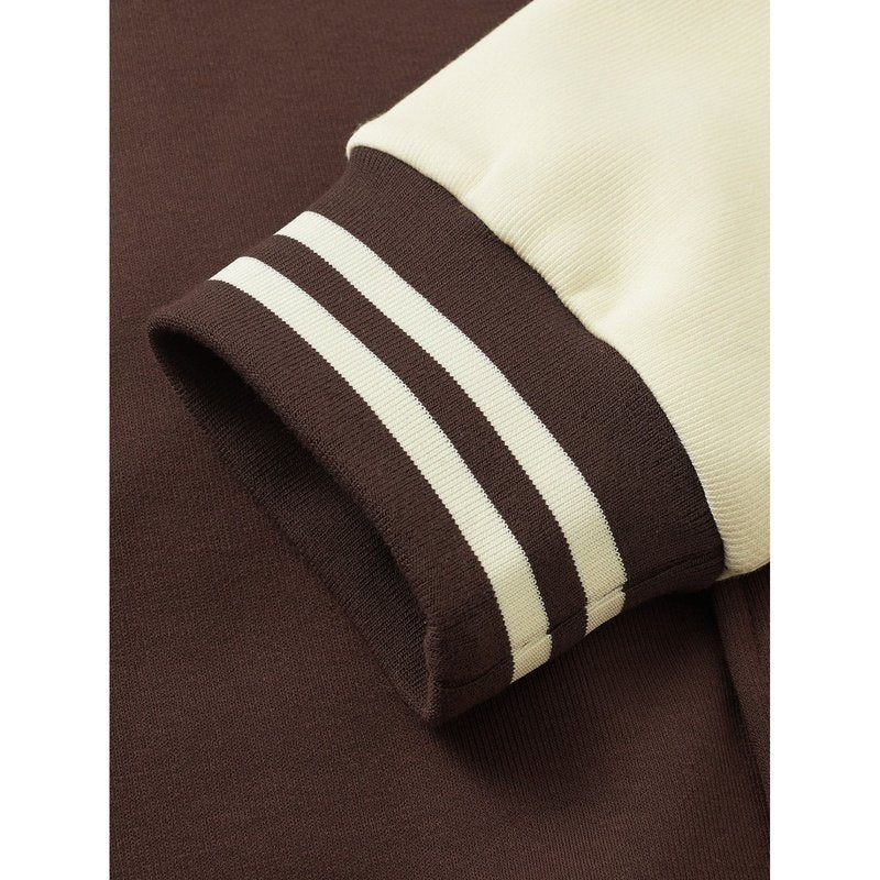 Jersey Contrast Preppy Jacket