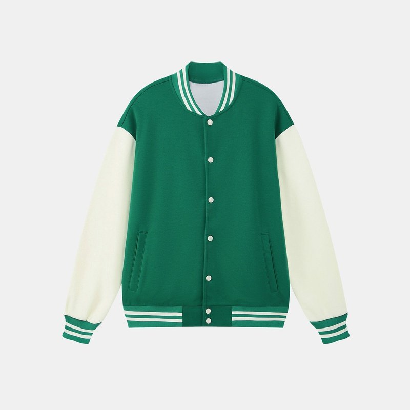 Jersey Contrast Preppy Jacket