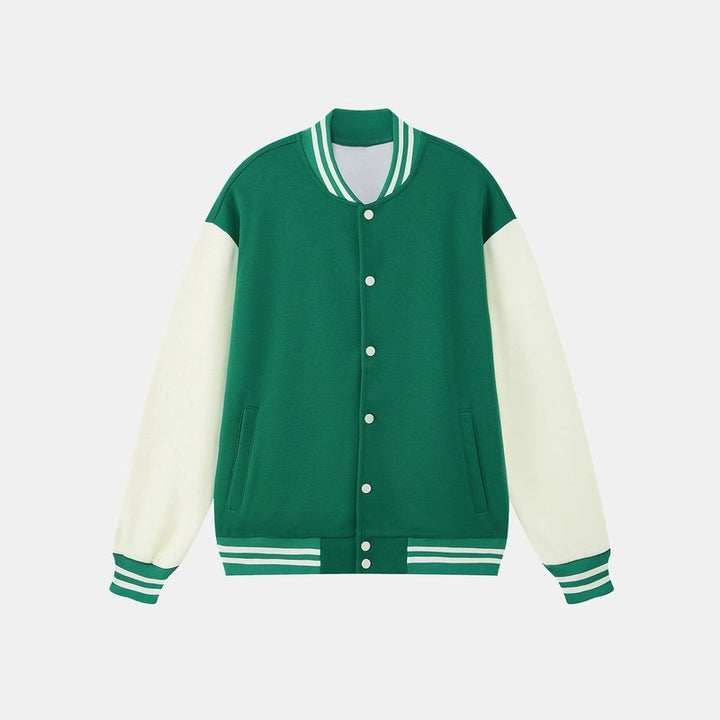 Jersey Contrast Preppy Jacket