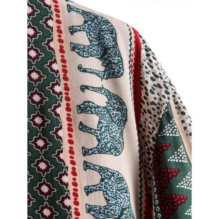 Elephant Geometric Print Shirt