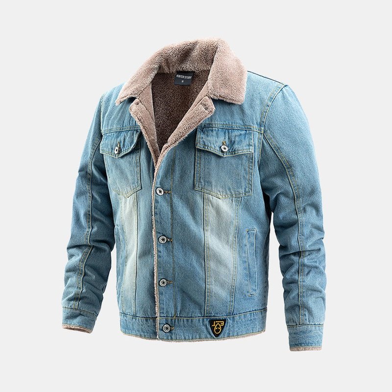 Regular Faux Fur Denim Jacket