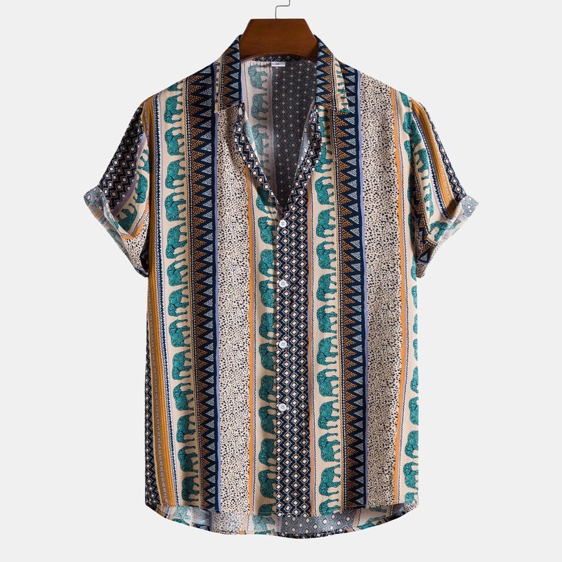 Elephant Geometric Print Shirt