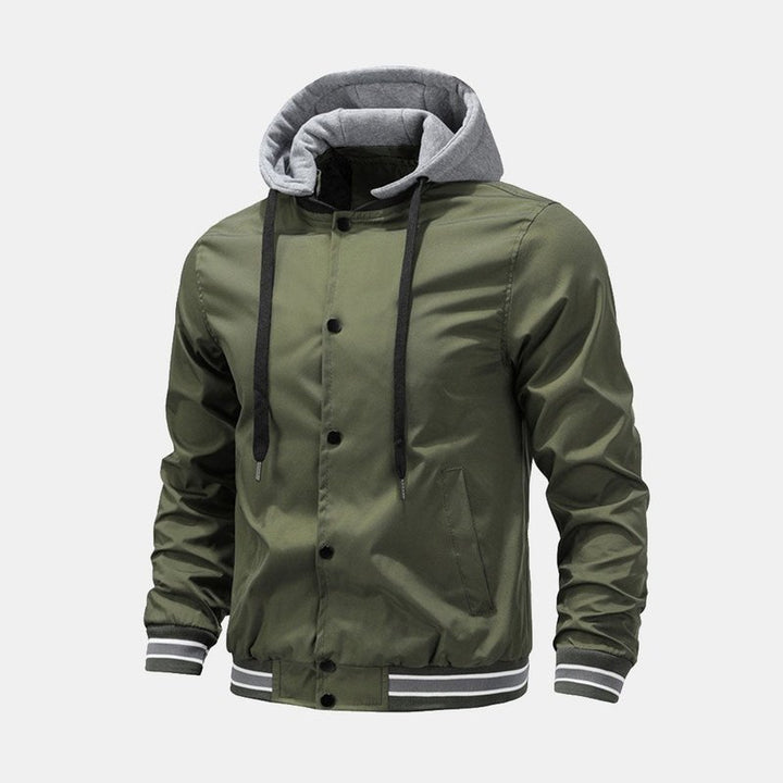 Detachable Hooded Bomber Jacket