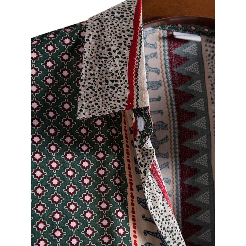 Elephant Geometric Print Shirt