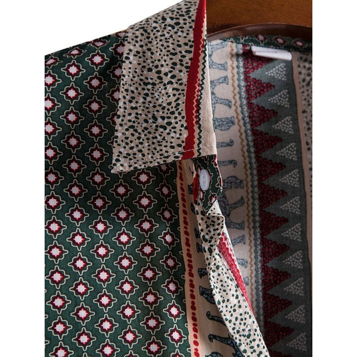 Elephant Geometric Print Shirt