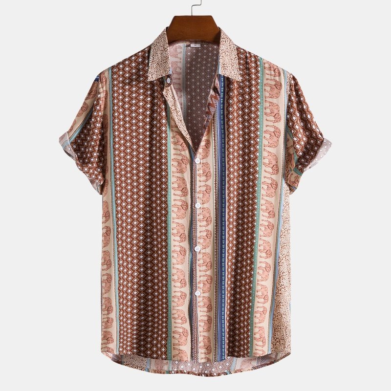 Elephant Geometric Print Shirt