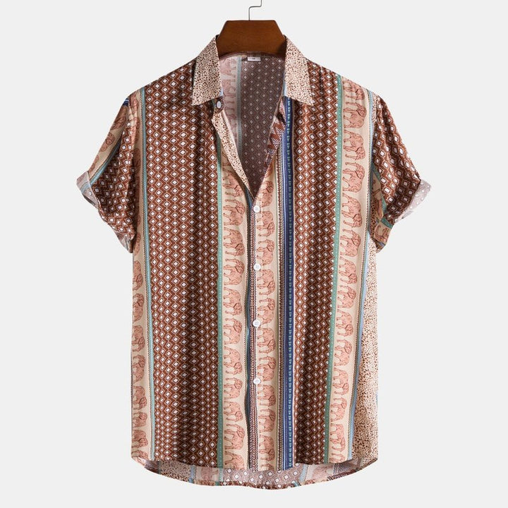 Elephant Geometric Print Shirt