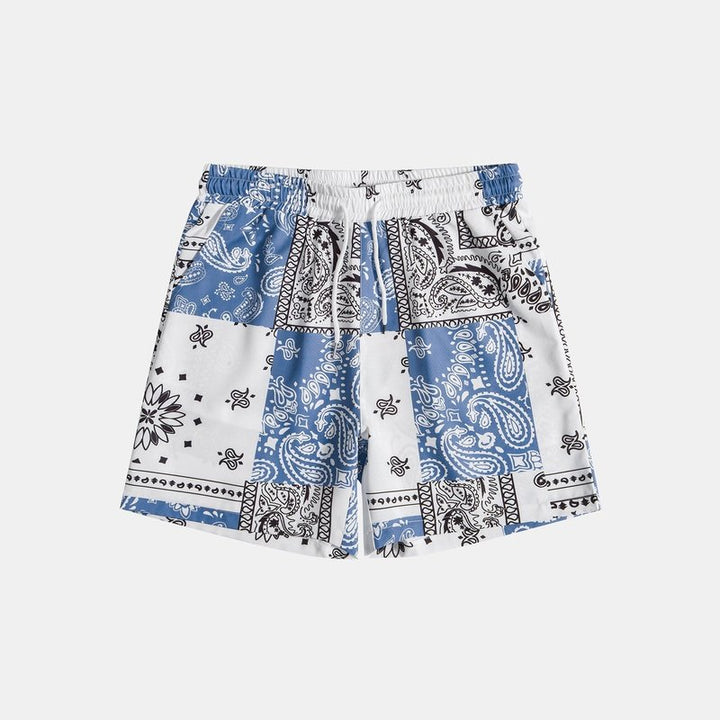 Paisley Print Button Up Shirt and Shorts