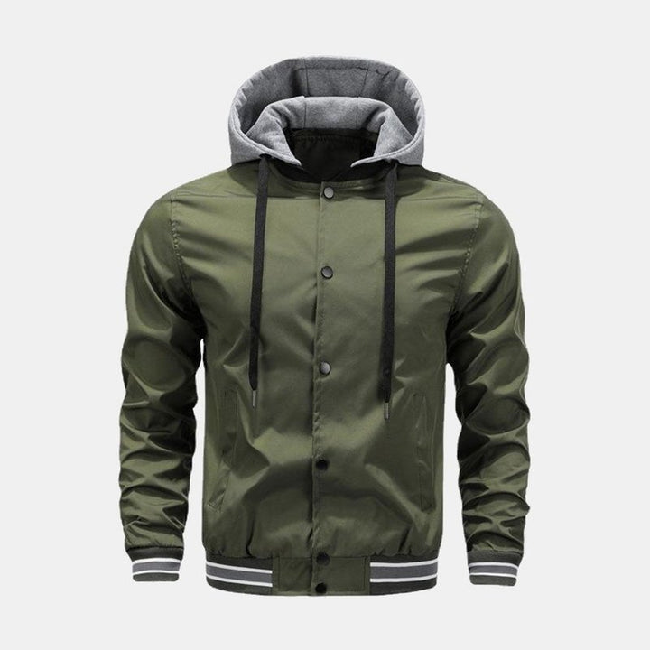Detachable Hooded Bomber Jacket