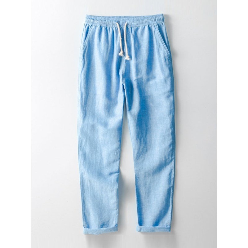 Straight Leg Linen Pants