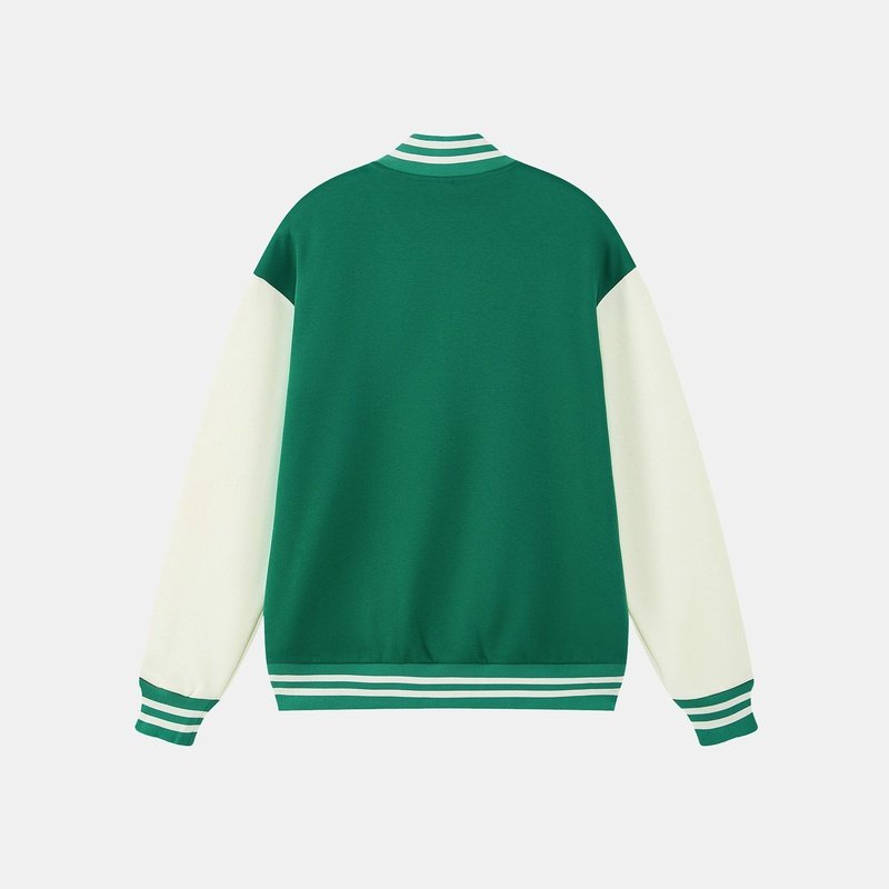 Jersey Contrast Preppy Jacket