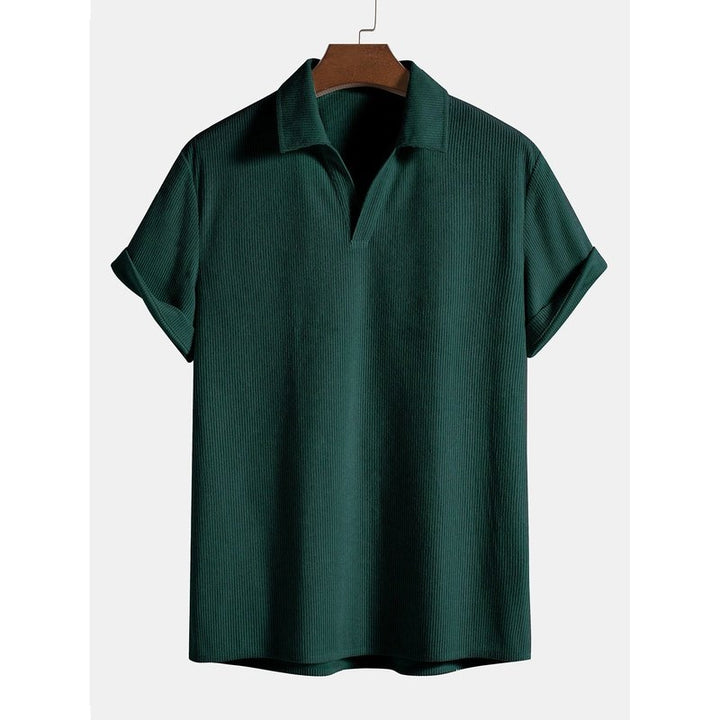Short Sleeve Corduroy Polo Shirt