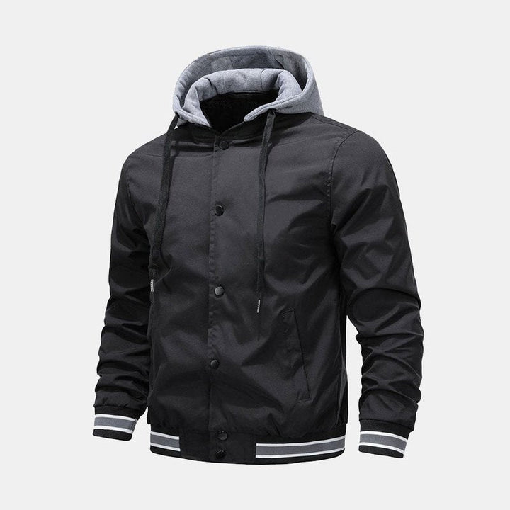 Detachable Hooded Bomber Jacket
