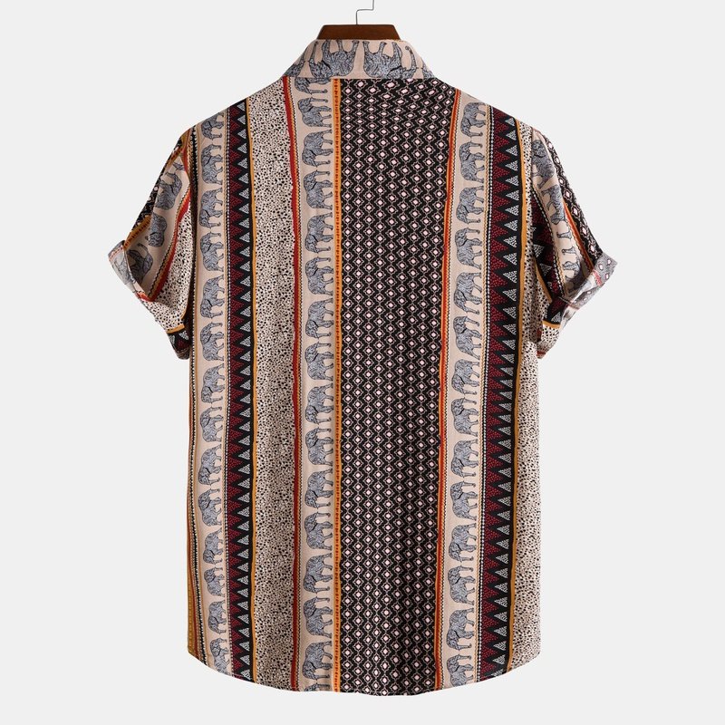 Elephant Geometric Print Shirt
