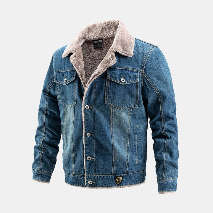 Regular Faux Fur Denim Jacket