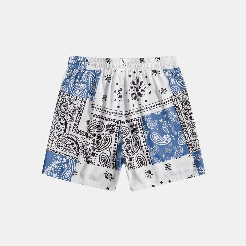Paisley Print Button Up Shirt and Shorts