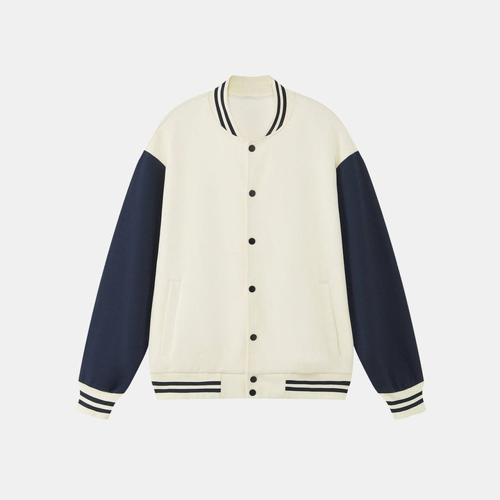 Jersey Contrast Preppy Jacket