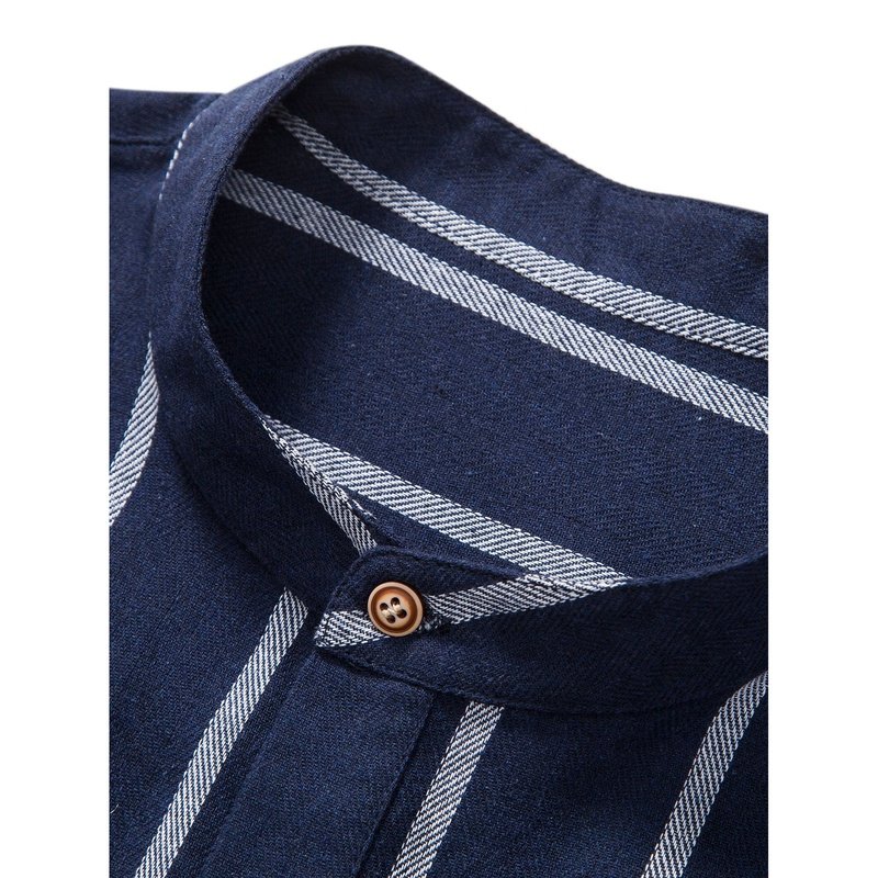 Stripes Cotton Henley Shirts