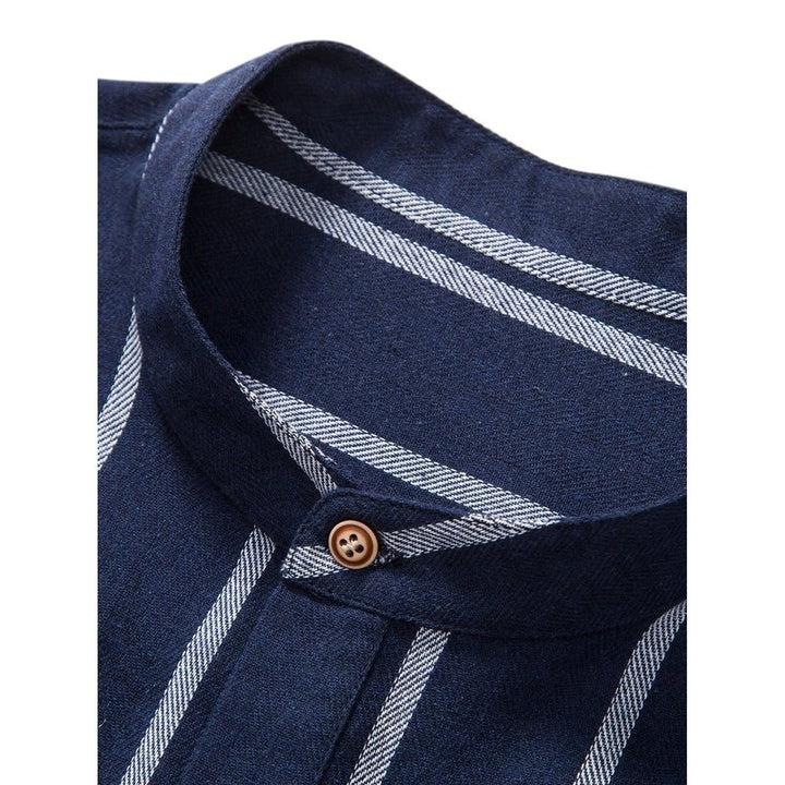 Stripes Cotton Henley Shirts