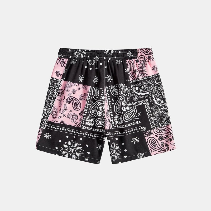 Paisley Print Button Up Shirt and Shorts