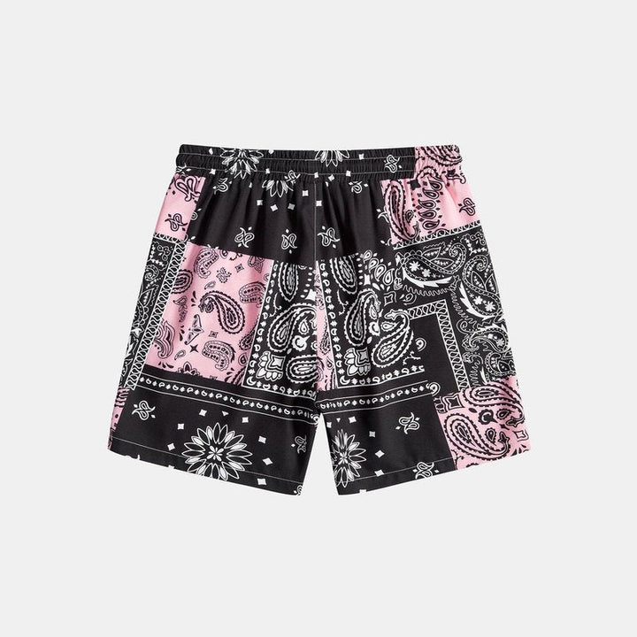 Paisley Print Button Up Shirt and Shorts