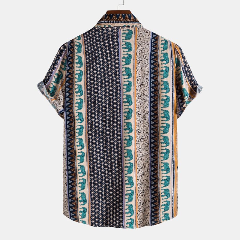 Elephant Geometric Print Shirt