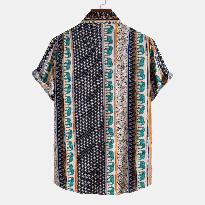 Elephant Geometric Print Shirt