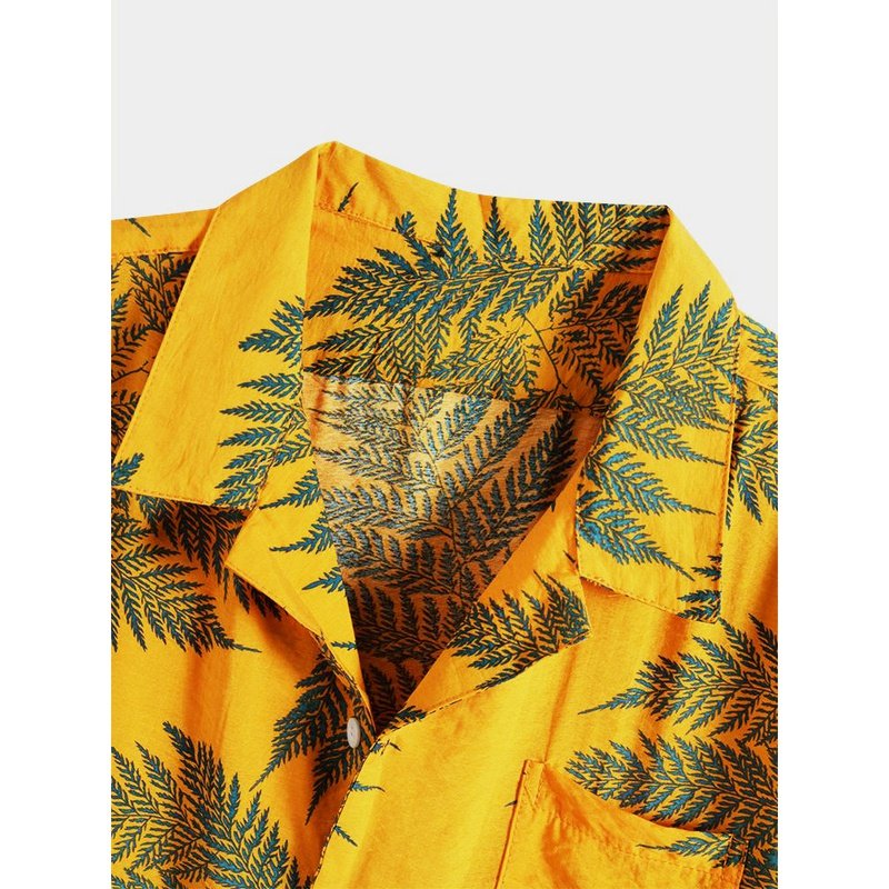 Tropical Plants Print Shirts