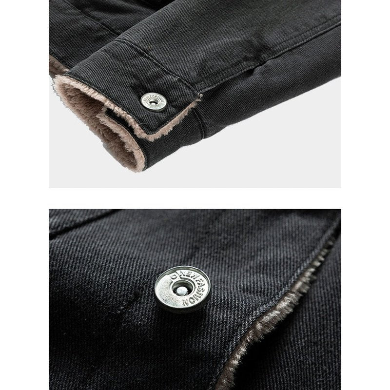 Regular Faux Fur Denim Jacket