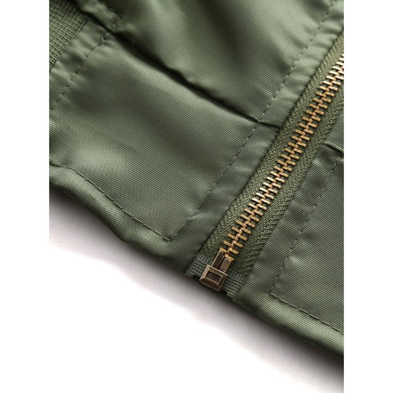 Men Zip Up Bomber Jacket