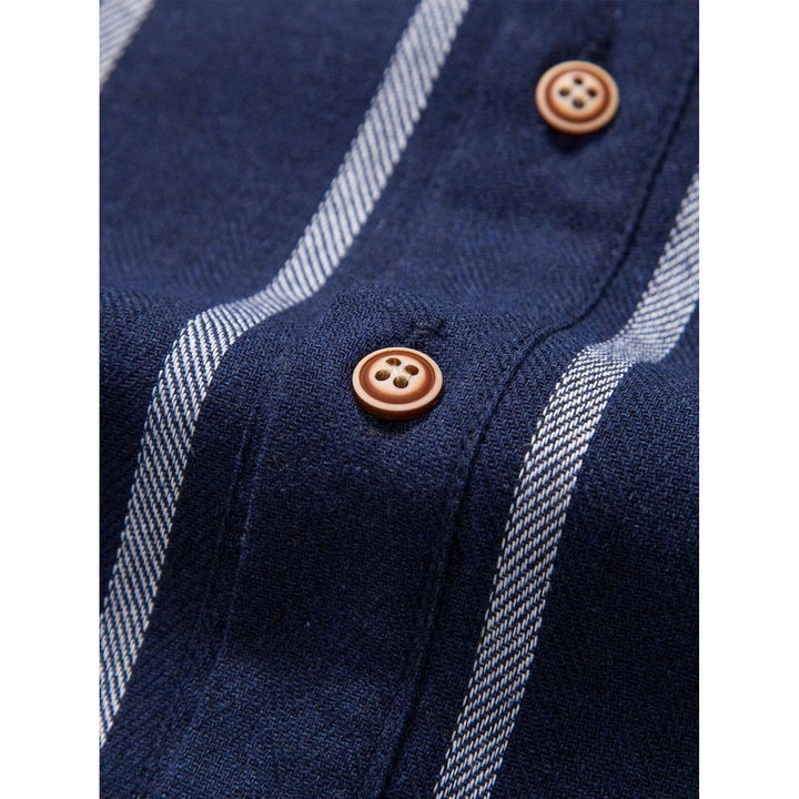 Stripes Cotton Henley Shirts