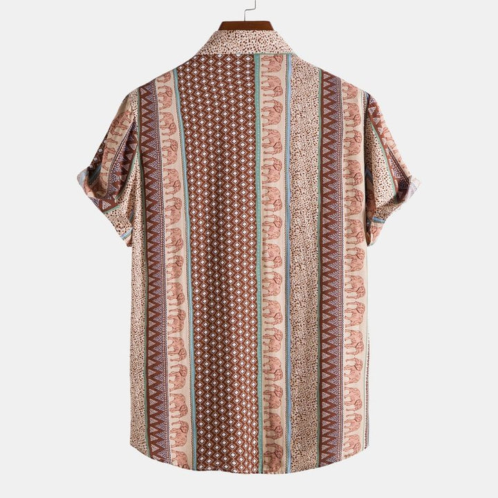 Elephant Geometric Print Shirt