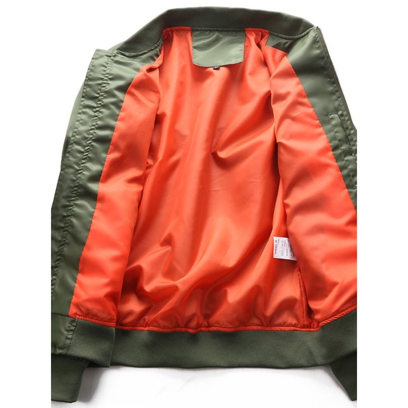 Men Zip Up Bomber Jacket