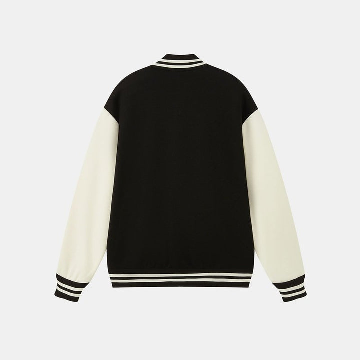 Jersey Contrast Preppy Jacket