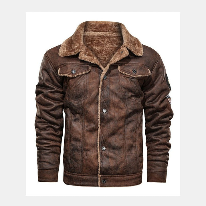 Regular Fit Faux Fur Suede Jacket
