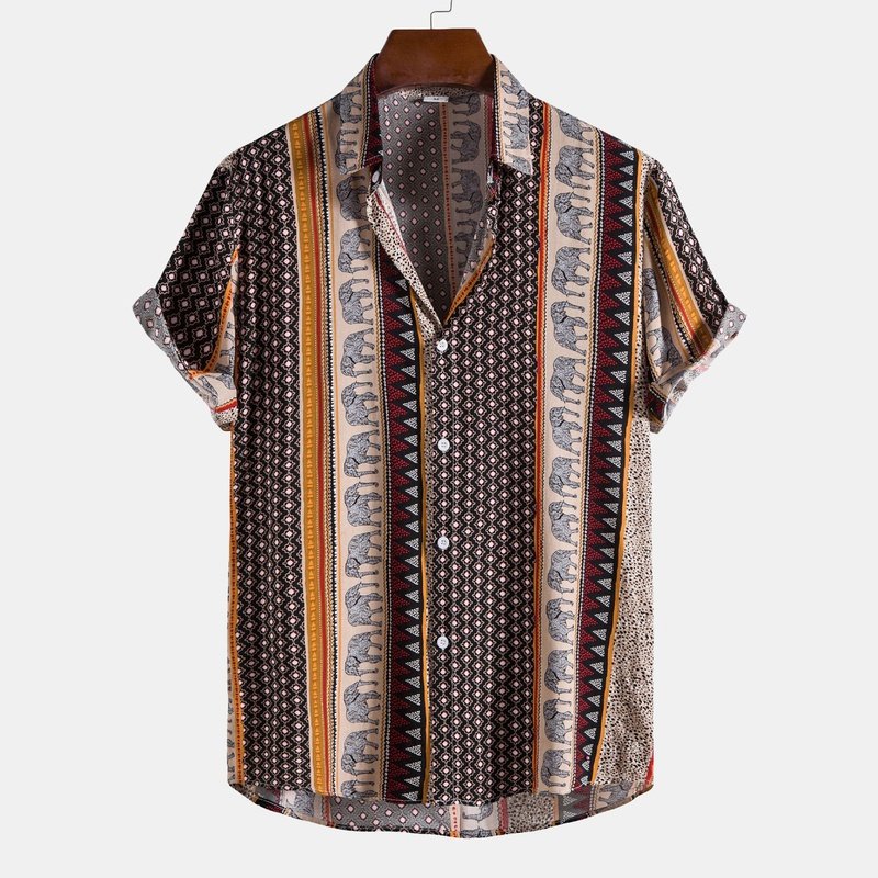 Elephant Geometric Print Shirt
