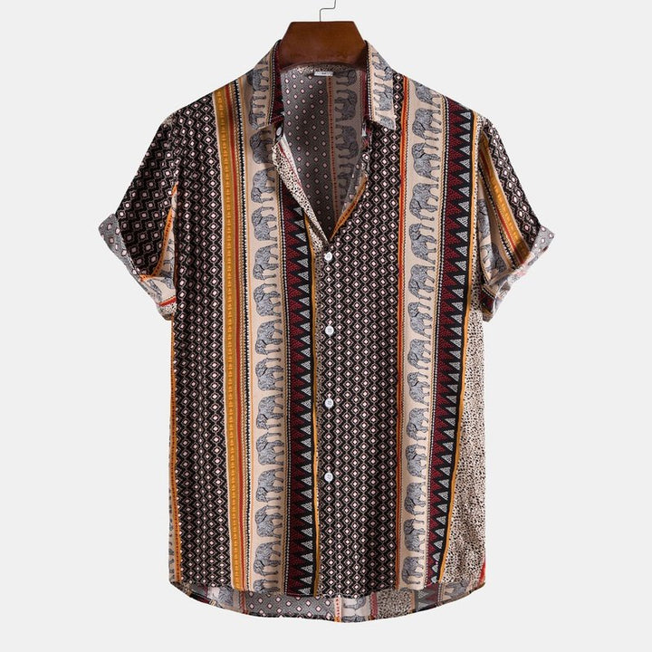 Elephant Geometric Print Shirt