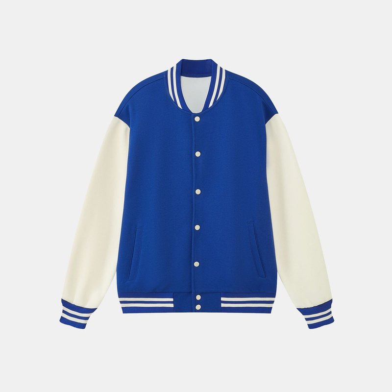 Jersey Contrast Preppy Jacket