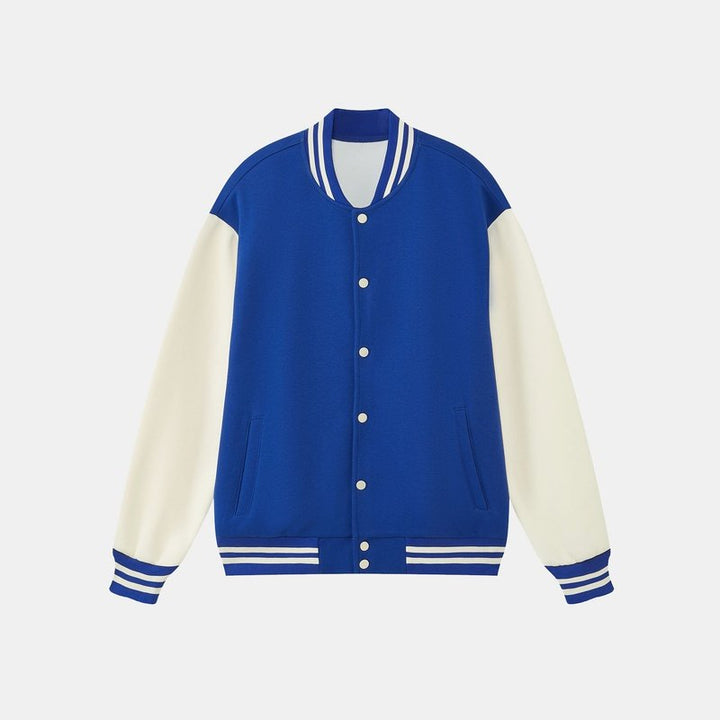 Jersey Contrast Preppy Jacket