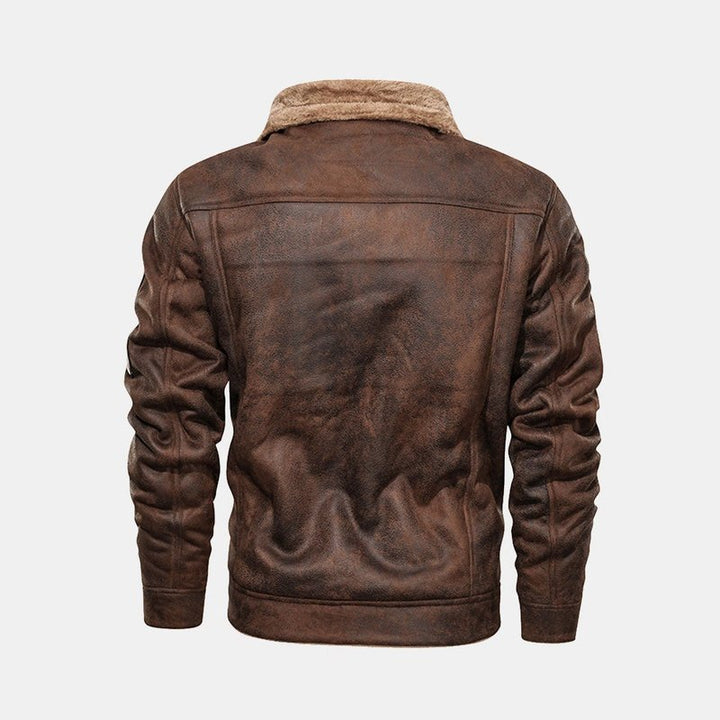 Regular Fit Faux Fur Suede Jacket