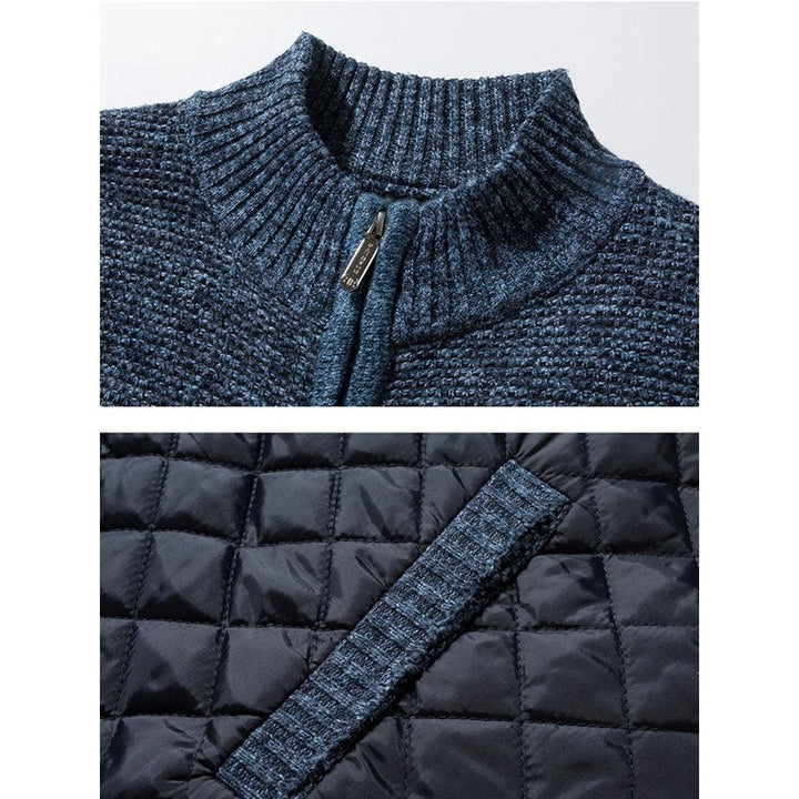 Patchwork Zip Up Sweater