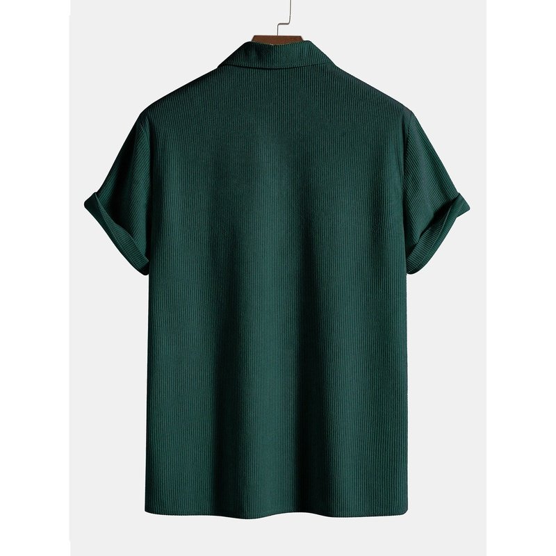 Short Sleeve Corduroy Polo Shirt
