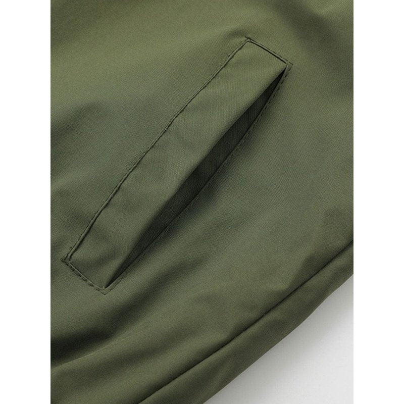 Detachable Hooded Bomber Jacket