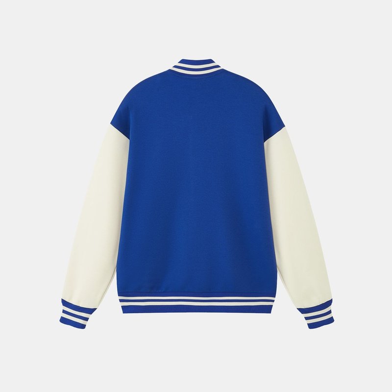 Jersey Contrast Preppy Jacket